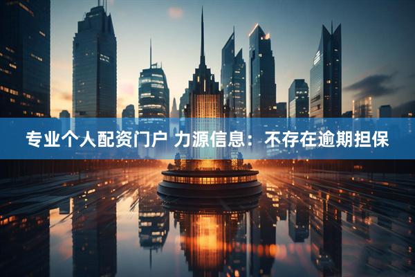 专业个人配资门户 力源信息：不存在逾期担保
