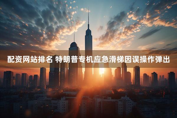 配资网站排名 特朗普专机应急滑梯因误操作弹出